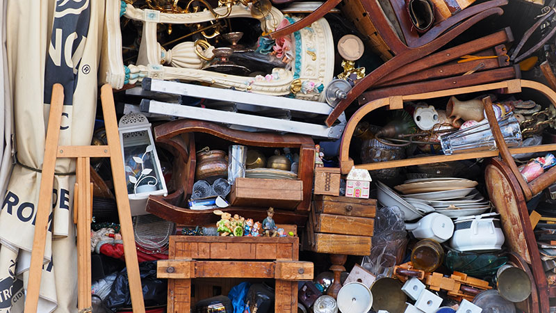 大量の不用品回収の様子