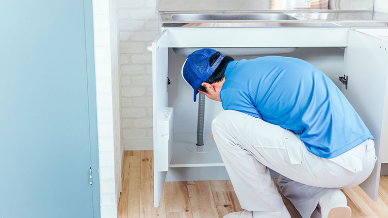 キッチン清掃の様子