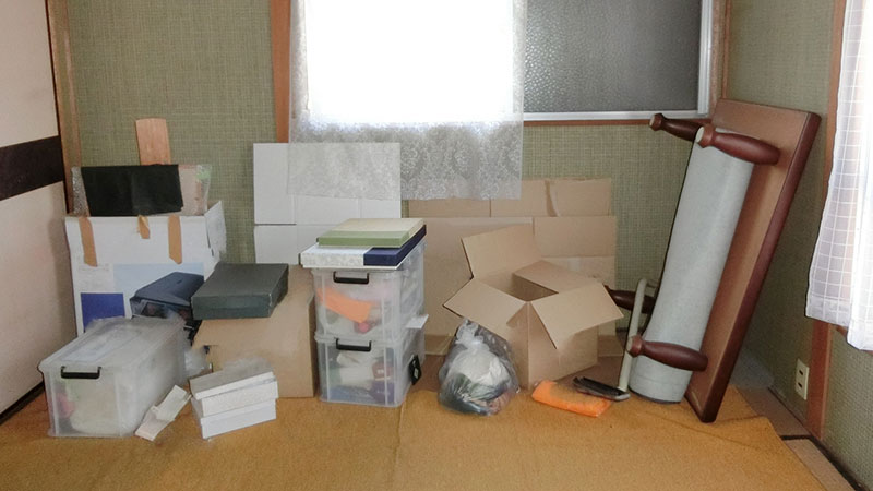 遺品整理士による作業の様子